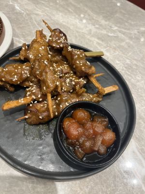 Oyster mushroom skewer   at Yang Shin 養心茶樓 in Taipei