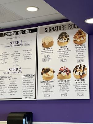 Mouthwatering menu  at Cinnaholic in Tucson