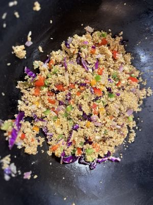 A close up of the quinoa from the Lucky Buddha box.   at Stir House - Vegan Stir Fry in Atlanta
