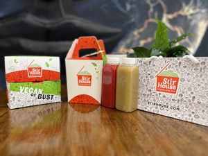 The cutest packaging ever!  at Stir House - Vegan Stir Fry in Atlanta