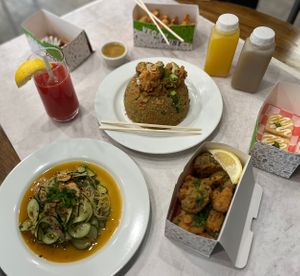 They also serve freshly pressed juices and they use seeded fruits to make the juice with no added sugar - Naturally sweetened by nature.  at Stir House - Vegan Stir Fry in Atlanta