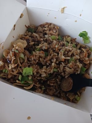 Build your own bowl with chorizo, carrots, peppers and broccoli. at Stir House - Vegan Stir Fry in Atlanta