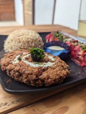 Menu del dia 20,000, filling and pretty at Laurel Vegan Bistro Gluten-Free in Palomino