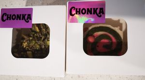 Goodies boxed ready to take home at Chonk in Malaga