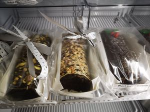 Yule Logs ready to go at Chonk in Malaga