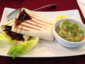 BioFresh vegetable and mushroom fajita at BIOfresh in Bucharest