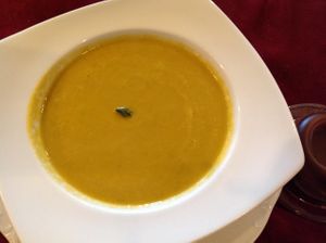 BioFresh asparagus soup at BIOfresh in Bucharest