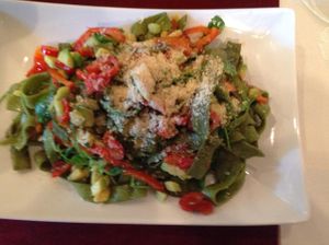 BioFresh pasta with avocado at BIOfresh in Bucharest