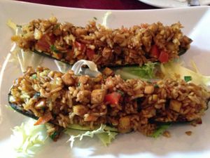 BioFresh stuffed zucchini at BIOfresh in Bucharest