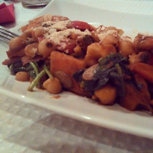 Baked vegetable mix with sweet potato and artichokes at BIOfresh in Bucharest