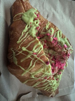 White chocolate matcha croissant   at Maison des Lys Pâtisserie - Mt Eden in Auckland