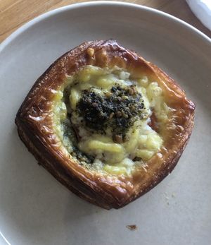 Tart with cheese tomato and pesto   at Maison des Lys Pâtisserie - Mt Eden in Auckland