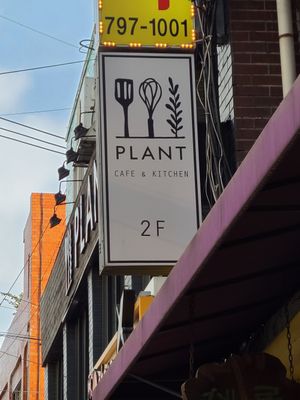 Go up to the second floor at Plant Bakery 플랜트 in Seoul