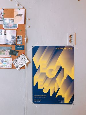 Plant bakery cafe allow me to put vegan festival poster. This cafe supports a lot. Thank you!  at Plant Bakery 플랜트 in Seoul