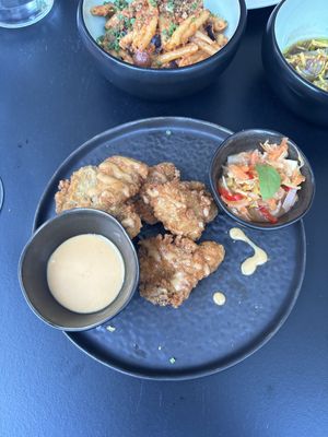 Deep fried oyster mushrooms  at WILLICHS in Mainz