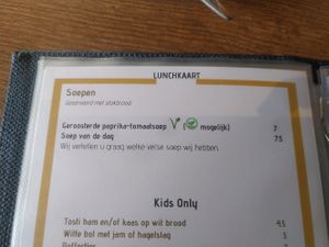 Soep op de lunchkaart at Markant in Lichtenvoorde