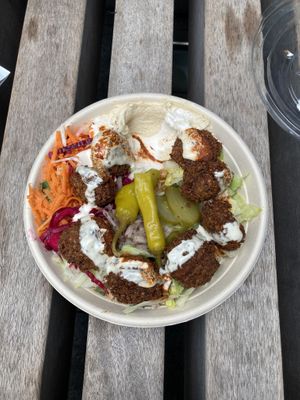 Falafel bowl  at Pilpel - Spitalfields in East London