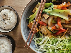 Dau Phu Xao Sa Ot at Pho Co Vietnamese Kitchen in Neuss