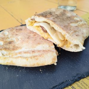 Bocadillo hummus at Beer Garden in Cotignola