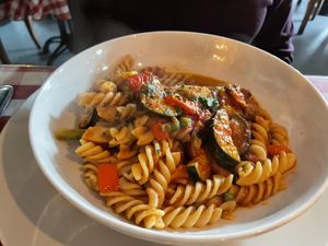 Roasted veg fusilli   at Little Italy  in Inverness