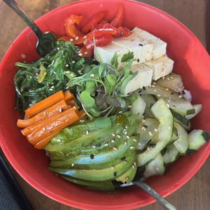 vegan poke bowl  at Harney Poway in Poway