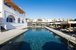 Bios Santorini, Vegan Boutique Hotel outdoor area pool at The Noverian Bios Santorini, Vegan Boutique Hotel in Santorini