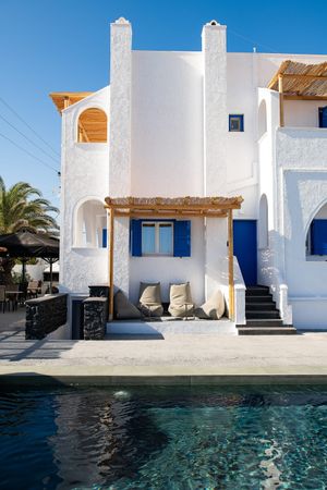 Bios Santorini, Vegan Boutique Hotel outdoor area pool at The Noverian Bios Santorini, Vegan Boutique Hotel in Santorini