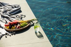 Bios Santorini, Vegan Boutique Hotel outdoor area pool at The Noverian Bios Santorini, Vegan Boutique Hotel in Santorini