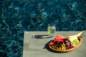 Bios Santorini, Vegan Boutique Hotel outdoor area pool at The Noverian Bios Santorini, Vegan Boutique Hotel in Santorini