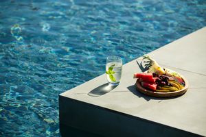 Bios Santorini, Vegan Boutique Hotel outdoor area pool at The Noverian Bios Santorini, Vegan Boutique Hotel in Santorini