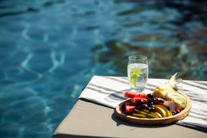 Bios Santorini, Vegan Boutique Hotel outdoor area pool at The Noverian Bios Santorini, Vegan Boutique Hotel in Santorini