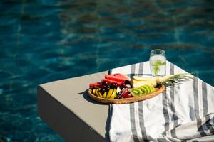 Bios Santorini, Vegan Boutique Hotel outdoor area pool at The Noverian Bios Santorini, Vegan Boutique Hotel in Santorini
