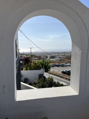 Views from balcony  at The Noverian Bios Santorini, Vegan Boutique Hotel in Santorini