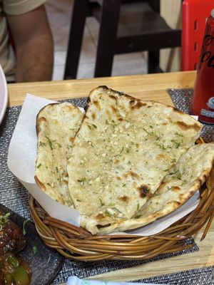 Garlic naan   at Indian Kebab and Curries in Bangkok