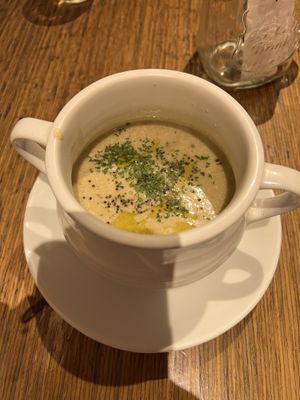Eggplant coconut cream potage  at Bio Cafe in Tokyo