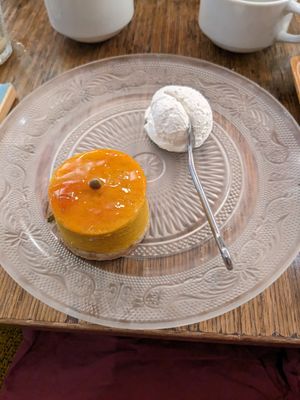 Pumpkin tofu cake at Bio Cafe in Tokyo