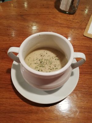 Eggplant soup  at Bio Cafe in Tokyo