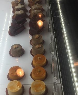 Cake selection  at Bio Cafe in Tokyo