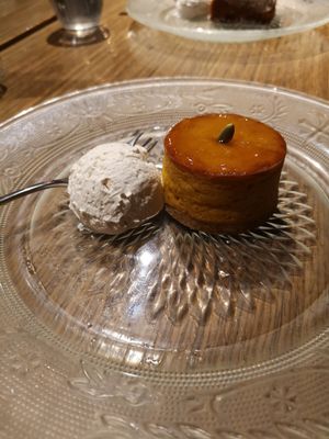 Pumpkin dessert at Bio Cafe in Tokyo