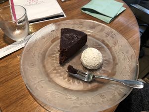 Chocolate and ginger cake at Bio Cafe in Tokyo