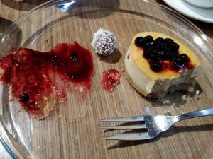 tofu cheesecake at Bio Cafe in Tokyo