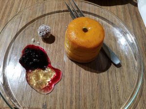 pumpkin cake at Bio Cafe in Tokyo