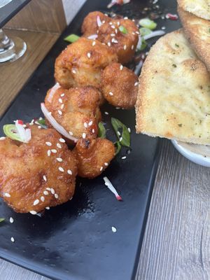 Fried cauliflower   at Oak & Stone in Venice