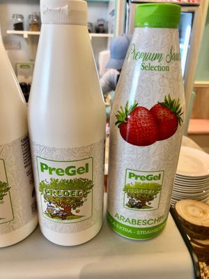 Vegan sauces at La Donuteria in Abu Dhabi