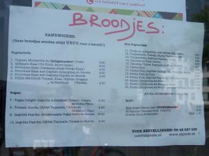 Menu, July 2014 at Al Ponte in Amsterdam