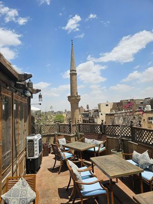 Terrace   at Zeeyara Restaurant in Cairo