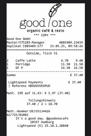   at Good One Café - Schanze in Hamburg