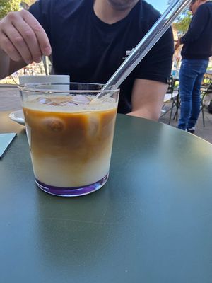 lavendel latte at Good One Café - Schanze in Hamburg