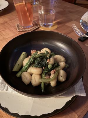 Gnocchi with seasonal vegetables   at The Tavern in Tokyo