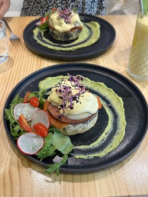 Eggs bennedict  at Asante in Barcelona